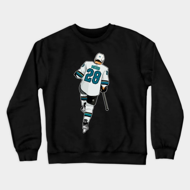 Timo Meier #28 Celebrates Crewneck Sweatshirt by GuardWall17